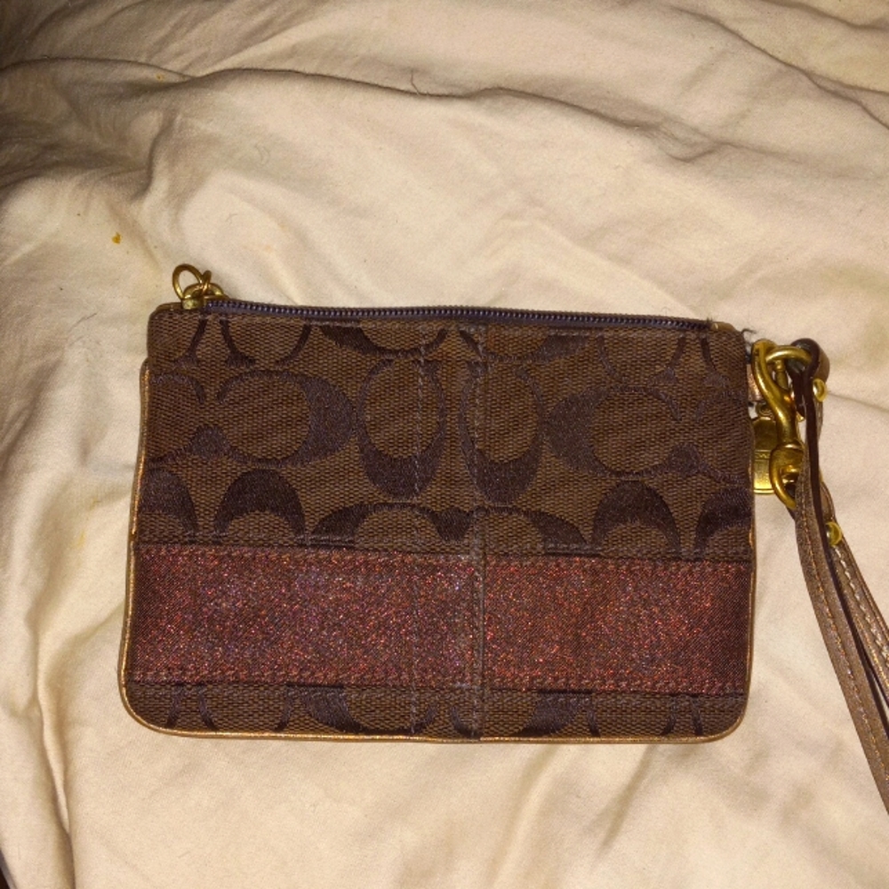 Coach Monogram Wristlet